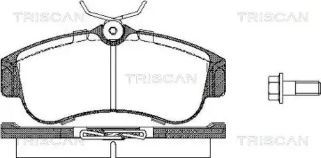 Комплект тормозных колодок, дисковый тормоз TRISCAN 811014937