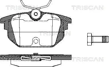Комплект тормозных колодок, дисковый тормоз TRISCAN 811015008
