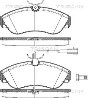 Комплект тормозных колодок, дисковый тормоз TRISCAN 811015017