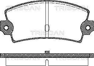 Комплект тормозных колодок, дисковый тормоз TRISCAN 811015862