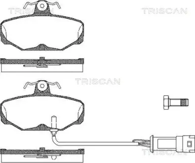 Комплект тормозных колодок, дисковый тормоз TRISCAN 811016827
