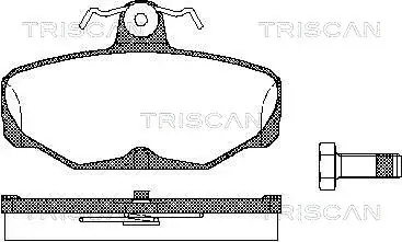 Комплект тормозных колодок, дисковый тормоз TRISCAN 811016869