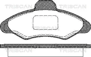 Комплект тормозных колодок, дисковый тормоз TRISCAN 811016950