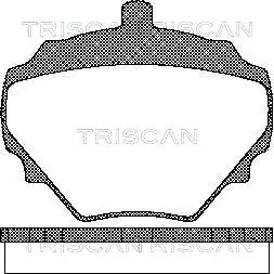 Комплект тормозных колодок, дисковый тормоз TRISCAN 811017004