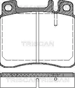 Комплект тормозных колодок, дисковый тормоз TRISCAN 811023002