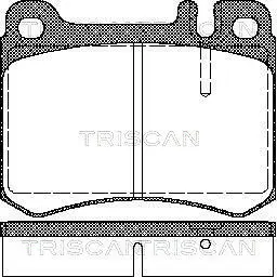 Комплект тормозных колодок, дисковый тормоз TRISCAN 811023034