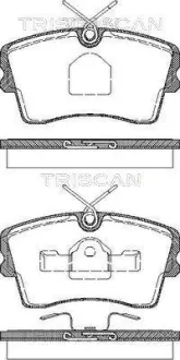 Комплект тормозных колодок, дисковый тормоз TRISCAN 811024860