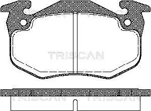 Комплект тормозных колодок, дисковый тормоз TRISCAN 811025177
