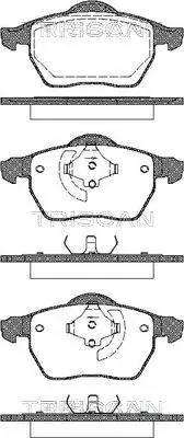 Комплект тормозных колодок, дисковый тормоз TRISCAN 811027008 (фото 1)
