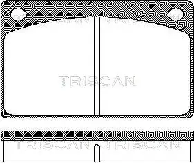 Комплект тормозных колодок, дисковый тормоз TRISCAN 811027602