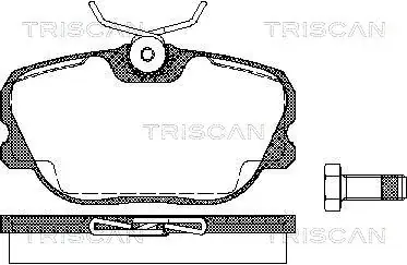 Комплект тормозных колодок, дисковый тормоз TRISCAN 811027894