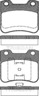 Комплект тормозных колодок, дисковый тормоз TRISCAN 811028005