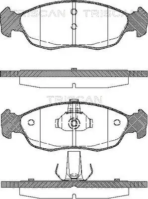 Комплект тормозных колодок, дисковый тормоз TRISCAN 811028009 (фото 1)