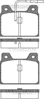 Комплект тормозных колодок, дисковый тормоз TRISCAN 811028723