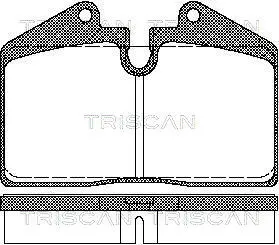 Комплект тормозных колодок, дисковый тормоз TRISCAN 811029156