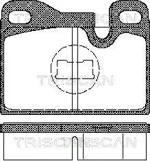 Комплект тормозных колодок, дисковый тормоз TRISCAN 811029158