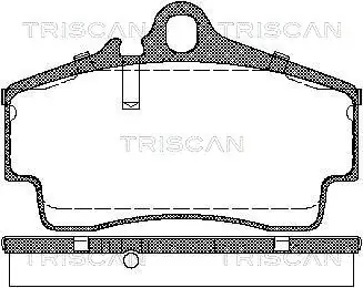 Комплект тормозных колодок, дисковый тормоз TRISCAN 811029163