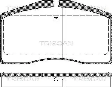 Комплект тормозных колодок, дисковый тормоз TRISCAN 811029164