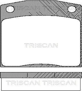 Комплект тормозных колодок, дисковый тормоз TRISCAN 811040017