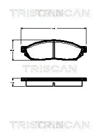 Комплект тормозных колодок, дисковый тормоз TRISCAN 811040055