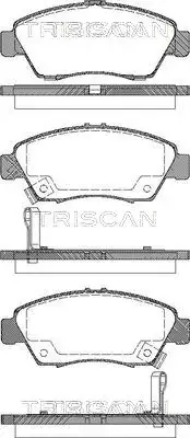 Комплект тормозных колодок, дисковый тормоз TRISCAN 811040168 (фото 1)