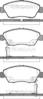 Комплект тормозных колодок, дисковый тормоз TRISCAN 811040168