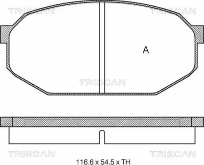 Комплект тормозных колодок, дисковый тормоз TRISCAN 811042012