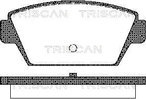 Комплект тормозных колодок, дисковый тормоз TRISCAN 811042909