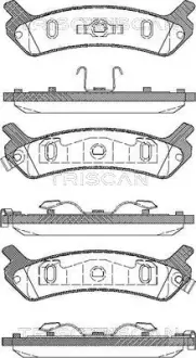 Комплект тормозных колодок, дисковый тормоз TRISCAN 811043006