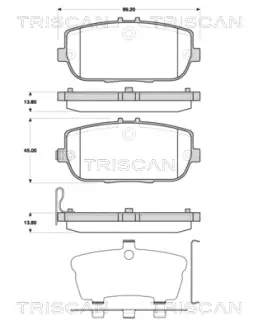 Комплект тормозных колодок, дисковый тормоз TRISCAN 811050026