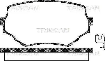 Комплект тормозных колодок, дисковый тормоз TRISCAN 811069002