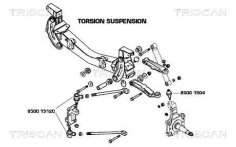 Наконечник поперечной рулевой тяги TRISCAN 850015120