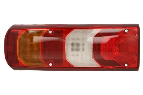 Ліхтар задній Лів (LED, 24В, з індикатором, світло протитуманних фар, світло заднього ходу, із стоп-сигналом, паркувальні вогні, з підсвічуванням номера, відбивач, бокові зазори) MERCEDES ACTROS MP4 / TRUCKLIGHT TLME010L