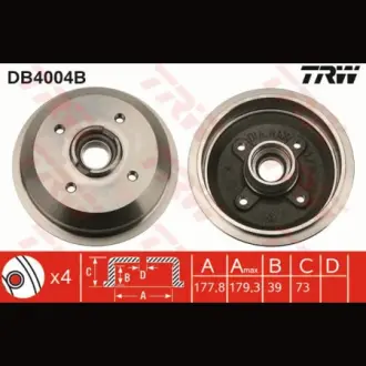 Барабан тормозной TRW DB4004B