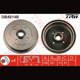 Барабан тормозной TRW DB4014B