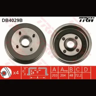 Барабан гальмівний TRW DB4029B
