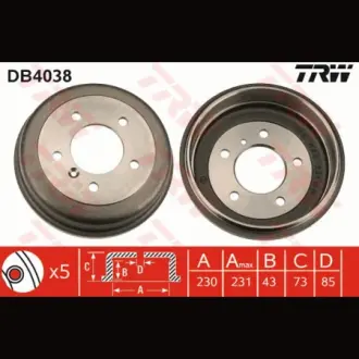 Барабан гальмівний TRW DB4038