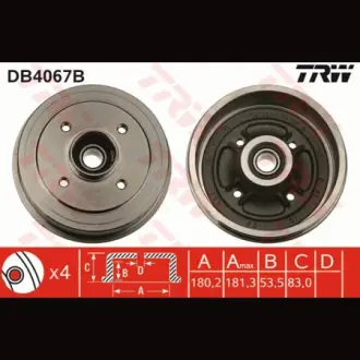 Барабан гальмівний TRW DB4067B