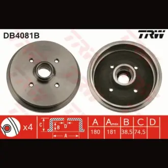Барабан тормозной TRW DB4081B