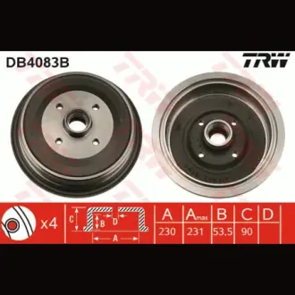 Барабан гальмівний TRW DB4083B