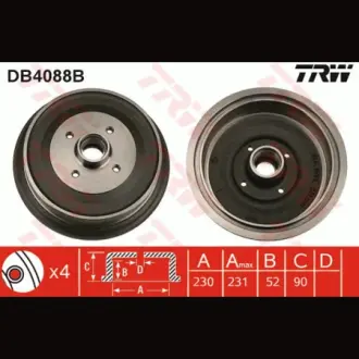 Барабан гальмівний TRW DB4088B
