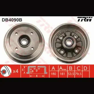 Барабан гальмівний TRW DB4090B