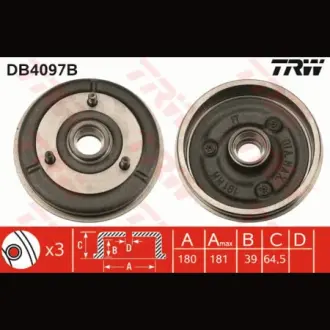 Барабан гальмівний TRW DB4097B