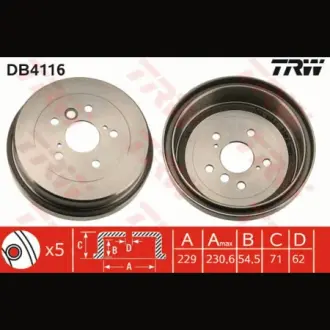 Барабан гальмівний TRW DB4116
