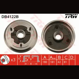 Барабан тормозной TRW DB4122B