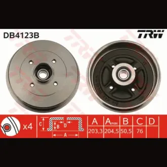 Барабан гальмівний TRW DB4123B