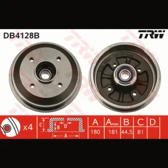 Барабан гальмівний TRW DB4128B