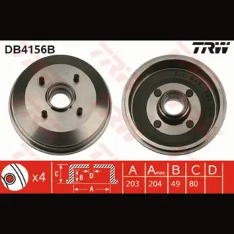 Барабан гальмівний TRW DB4156B