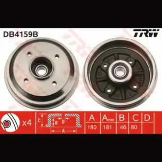 Барабан гальмівний TRW DB4159B