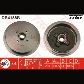 Барабан гальмівний TRW DB4188B